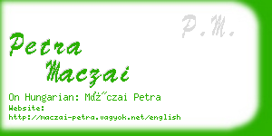 petra maczai business card